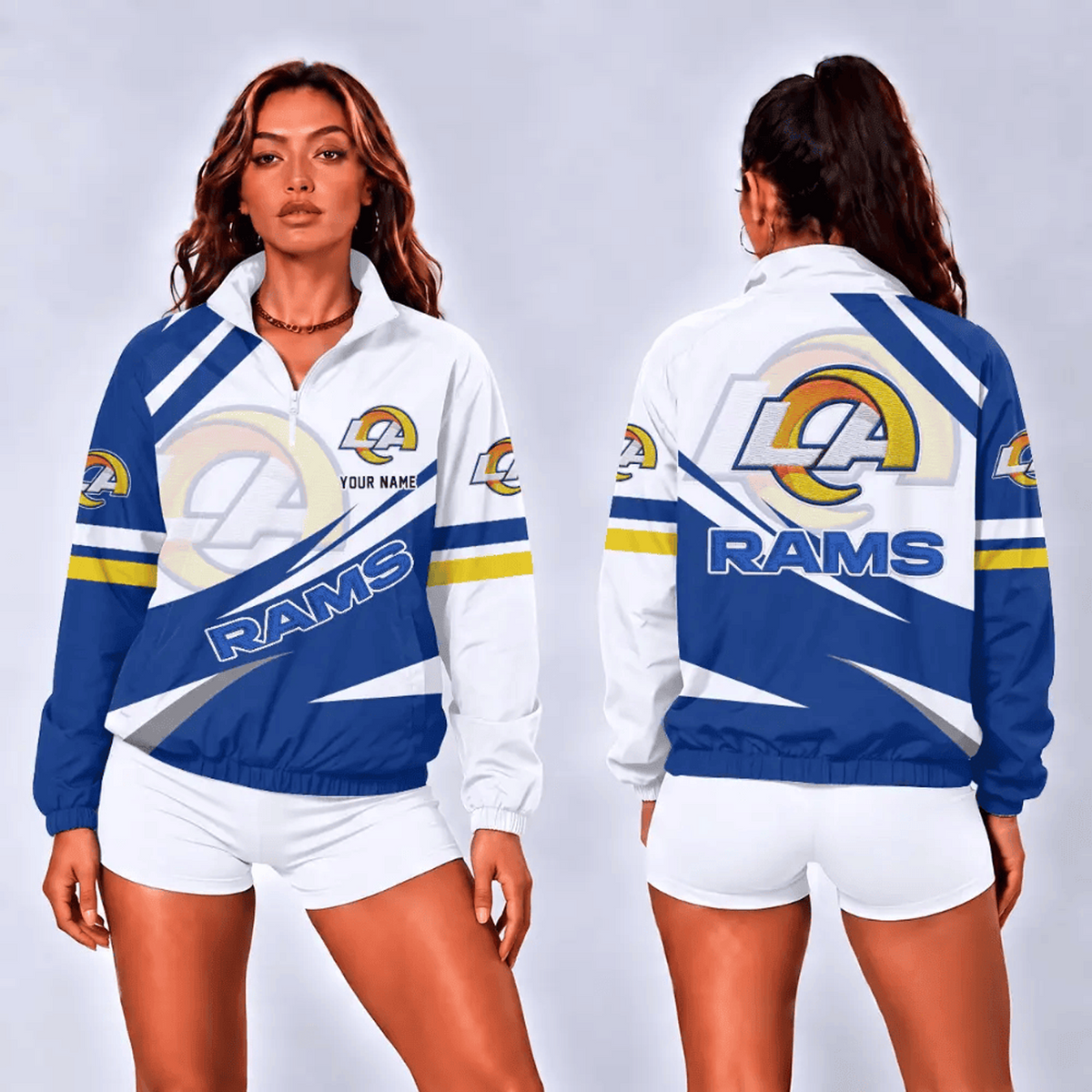 LAR x NFL Retro Colorblock Quarter Zip Jacket