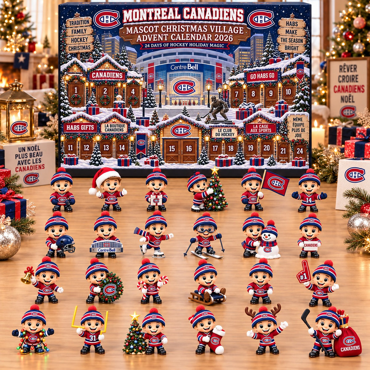 MC x NHL Mascot Christmas Village Advent Calendar Blink Box