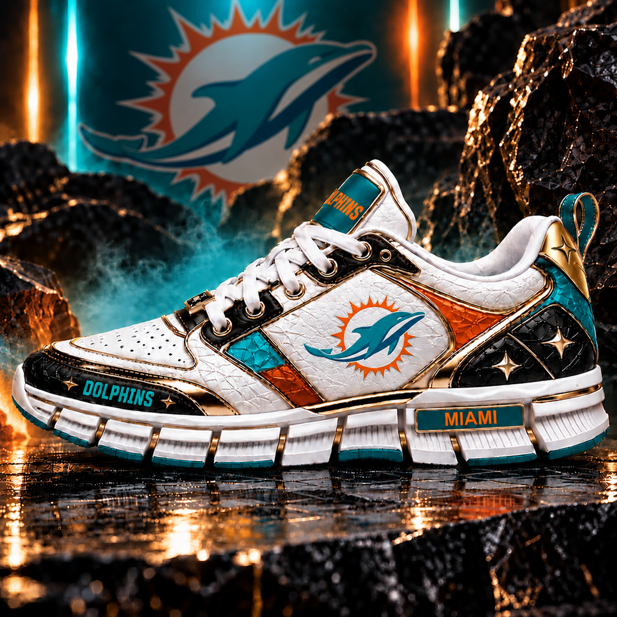 MIA x NFL Luxury Gold Edition Sneakers