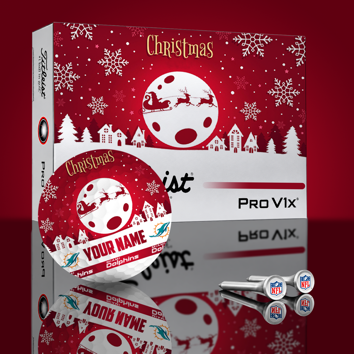 MIA x NFL PERSONALIZED GOLF BALL LIMITED EDITION V3