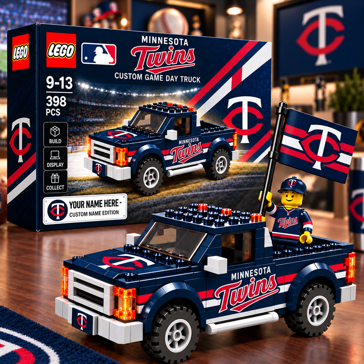MIN x MLB Building Blocks Truck Toy Set V2