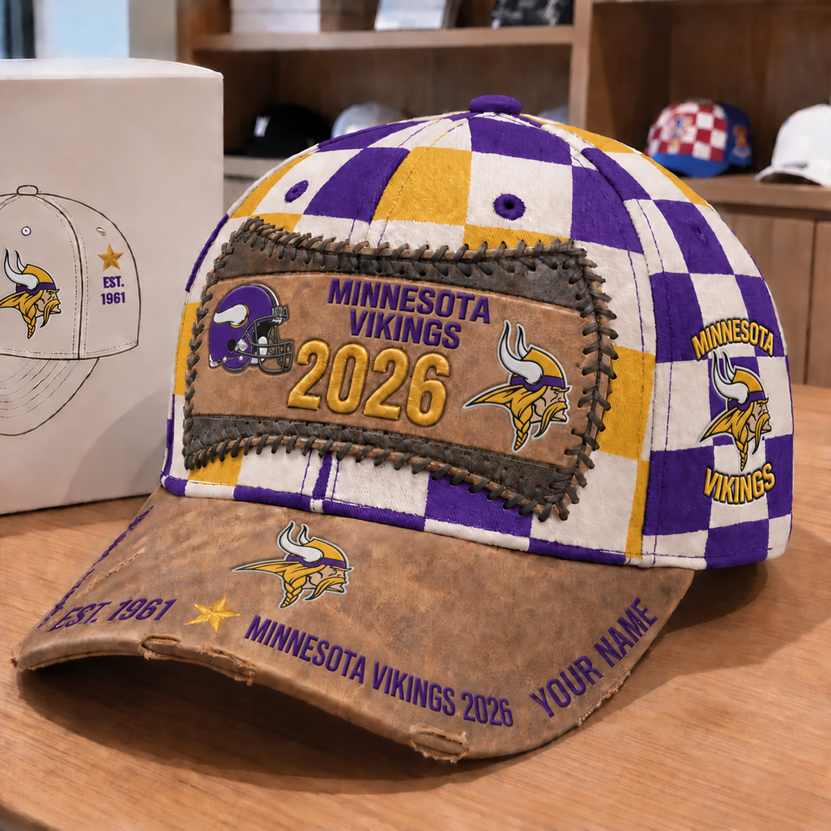 MIN x NFL Vintage Casual Football Hat
