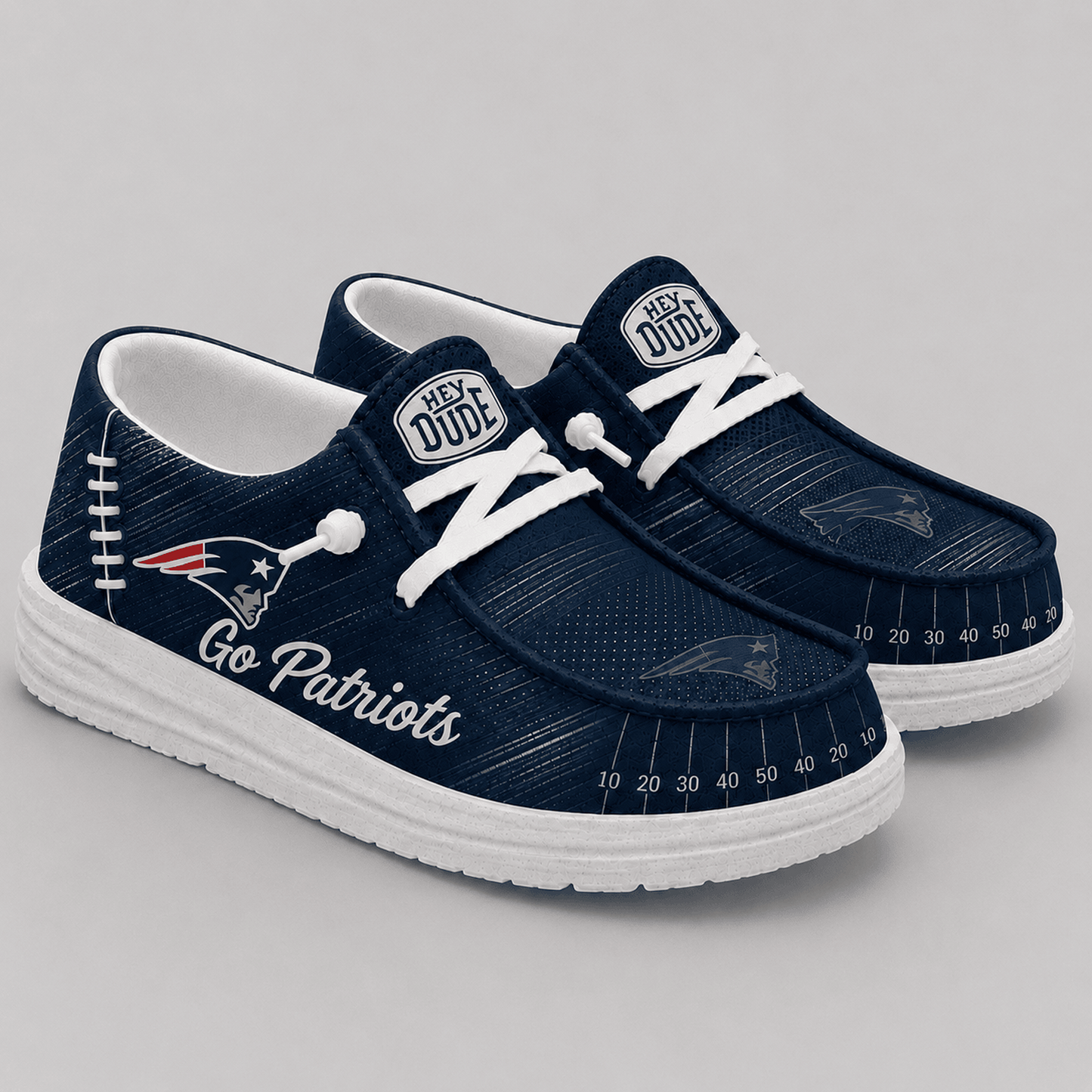 NE Premium NFL Football Field Fan Loafer Shoes