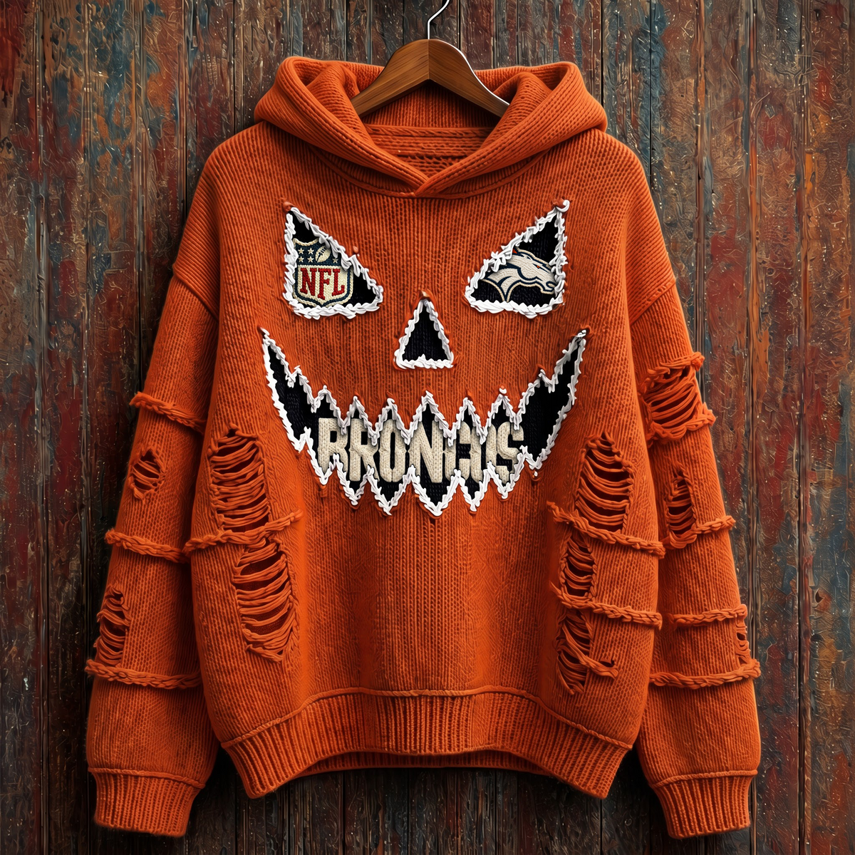 NFL x DEN Pumpkin Face V1 Hoodie