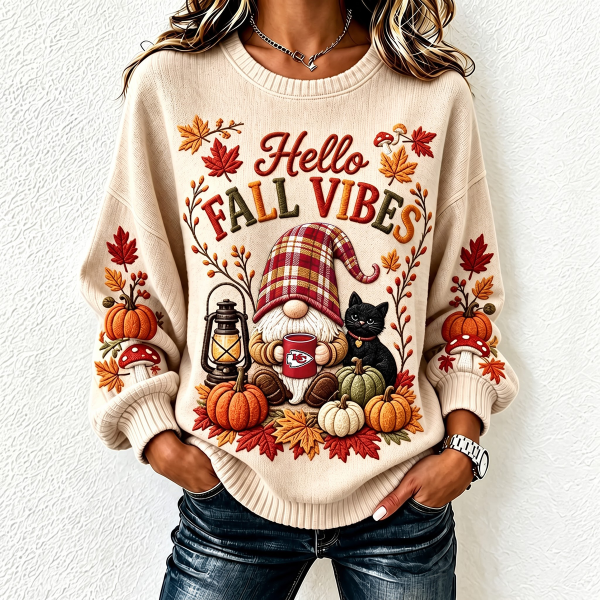 NFL x KC Gnome Fall Vibes Sweatshirt