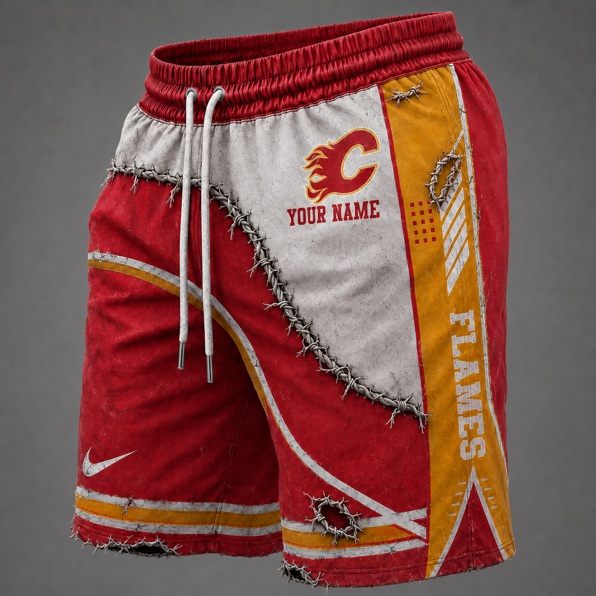 NHL x CAL Distressed Custom Name Shorts