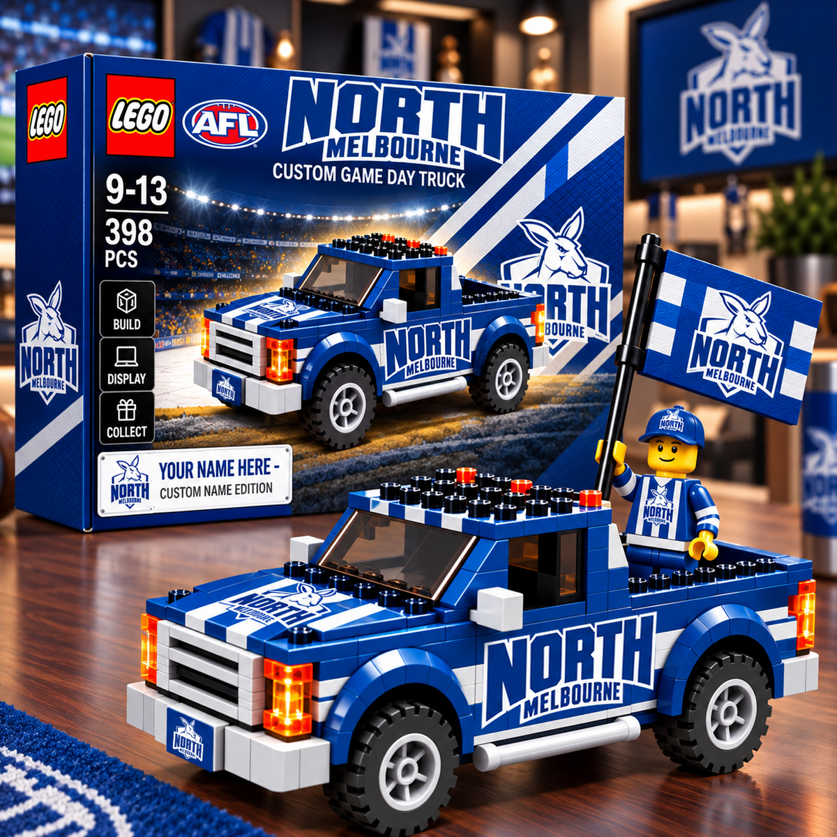 NM x AFL Building Blocks Truck Toy Set V2