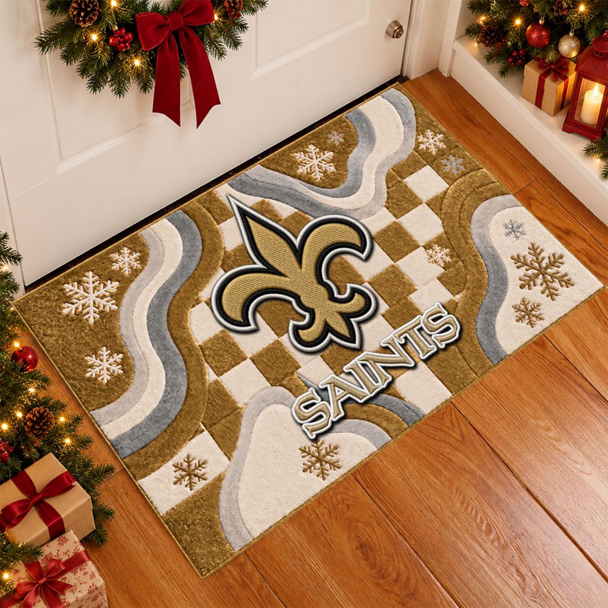 NO x NFL Christmas Doormat