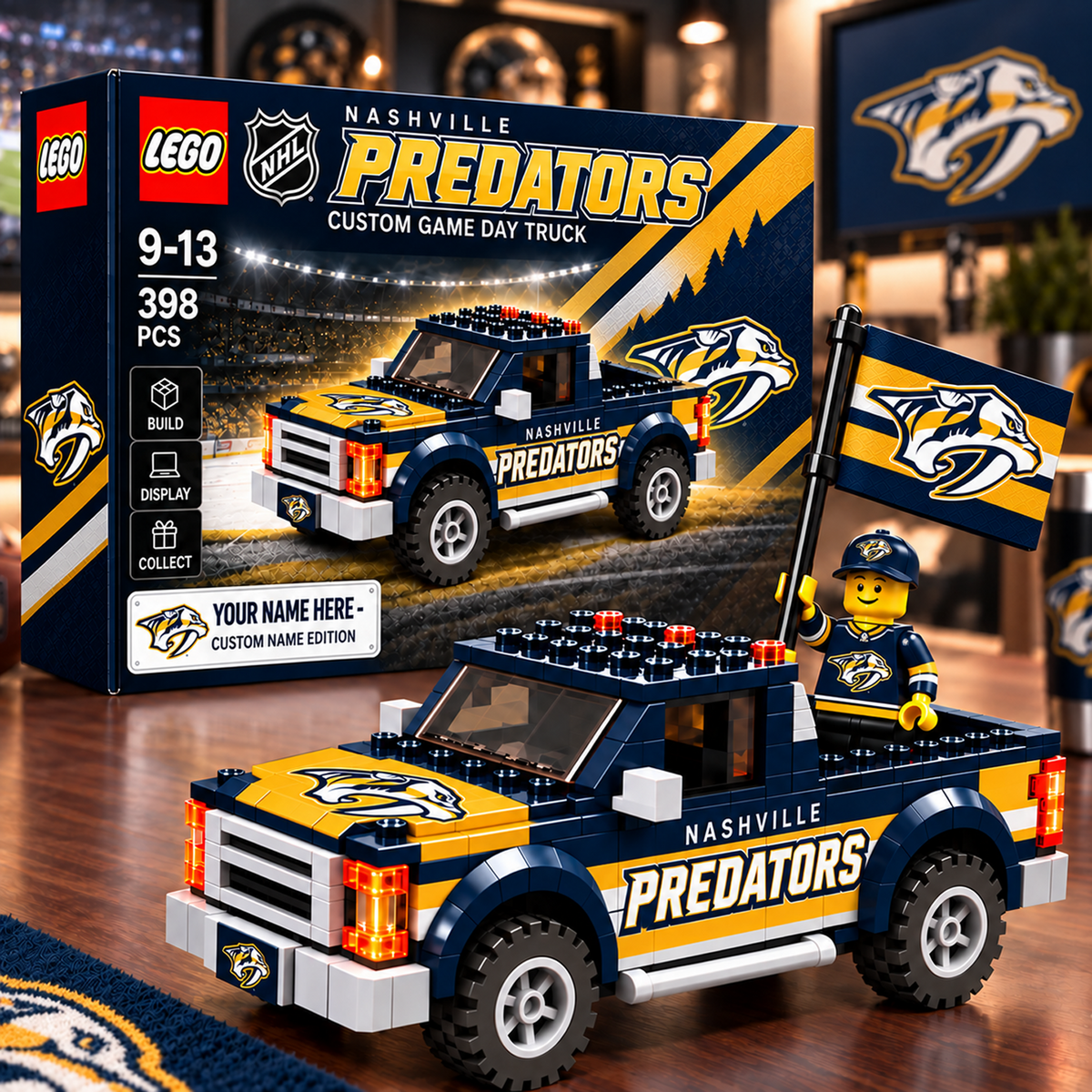NSH x NHL Building Blocks Truck Toy Set V2