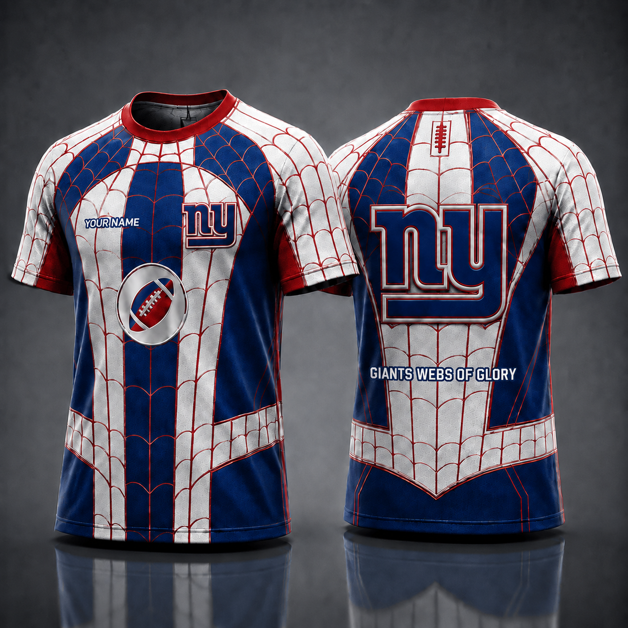 NYG NFL x Spider Personalized T-Shirt – Premium Limited Edition Gift for Football Fans