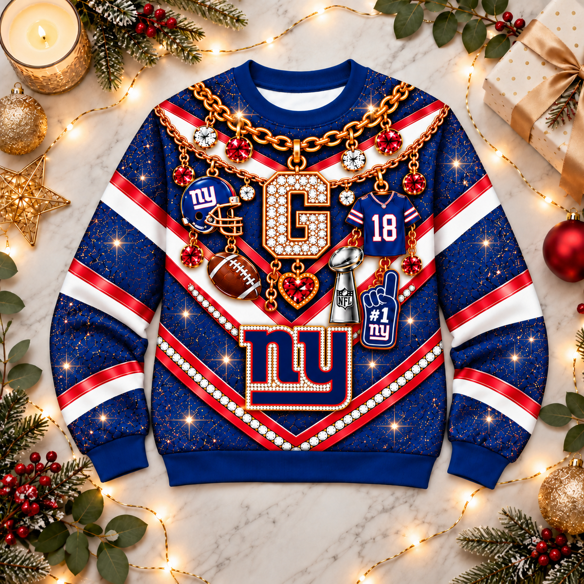 NYG x NFL Luxury Bling Sweatshirt