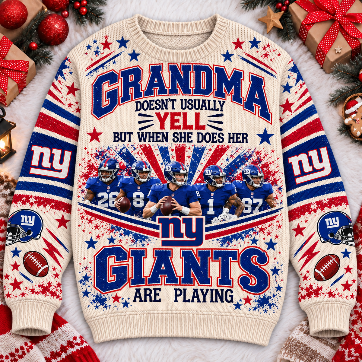NYG x NFL Premium V2 Ugly Sweater