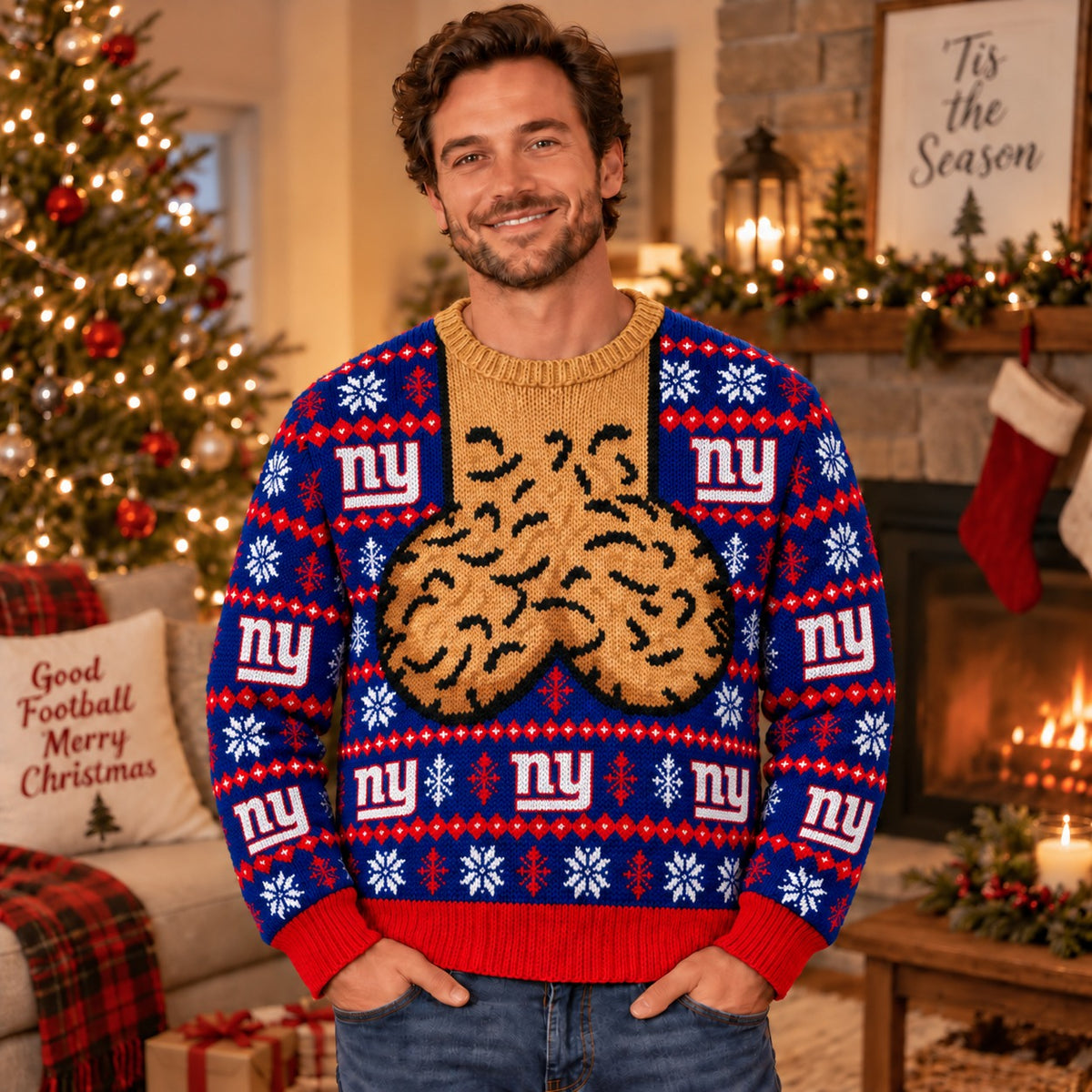 NYG x NFL Ugly Sweatshirt Funny For Fan