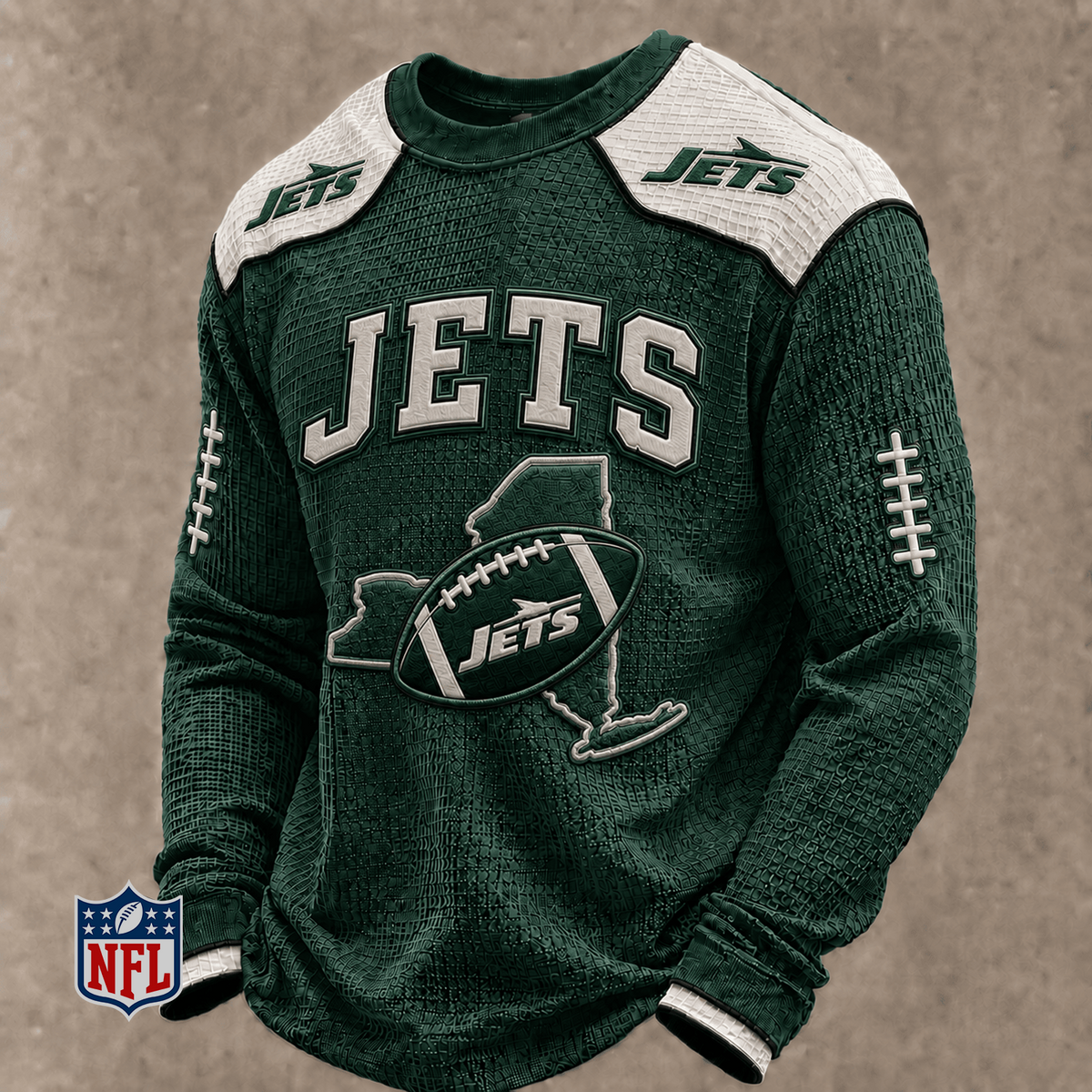 NYJ x NFL Baseball Team Embroidered Crewneck Sweatshirt