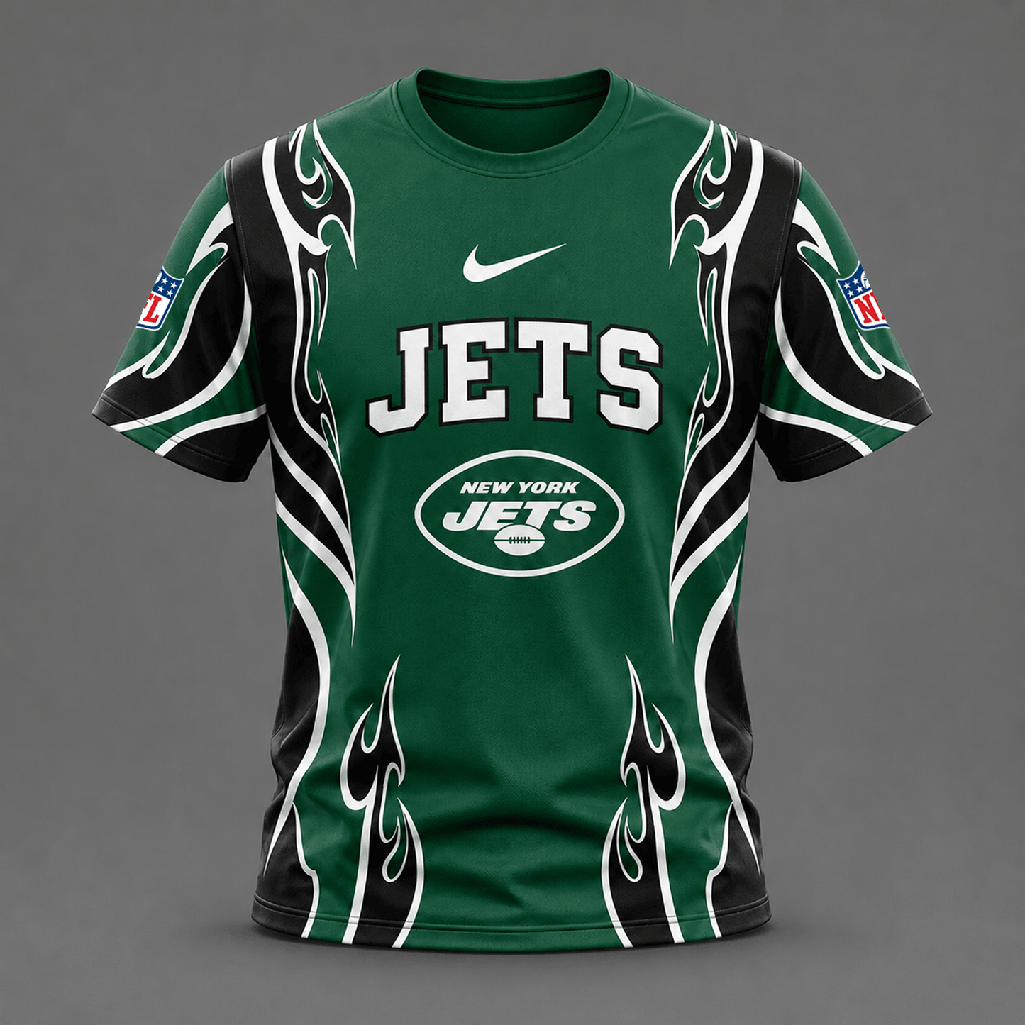 NYJ x NFL Premium Football Flame Tribal All Over Print T-Shirt 2208