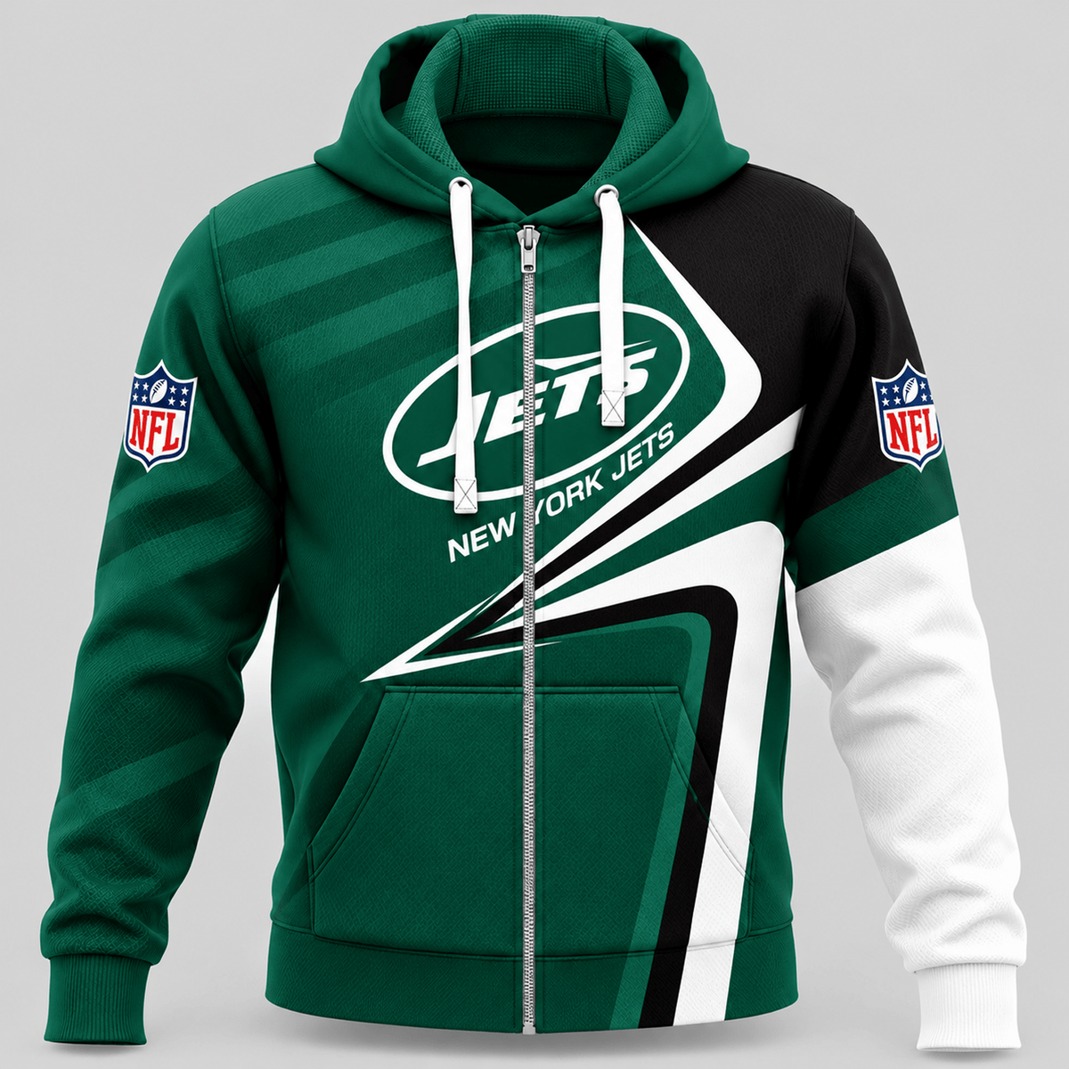 NYJ x NFL Swoosh Wave Zip Hoodie
