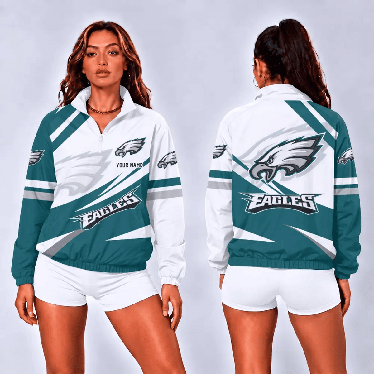 PHI x NFL Retro Colorblock Quarter Zip Jacket