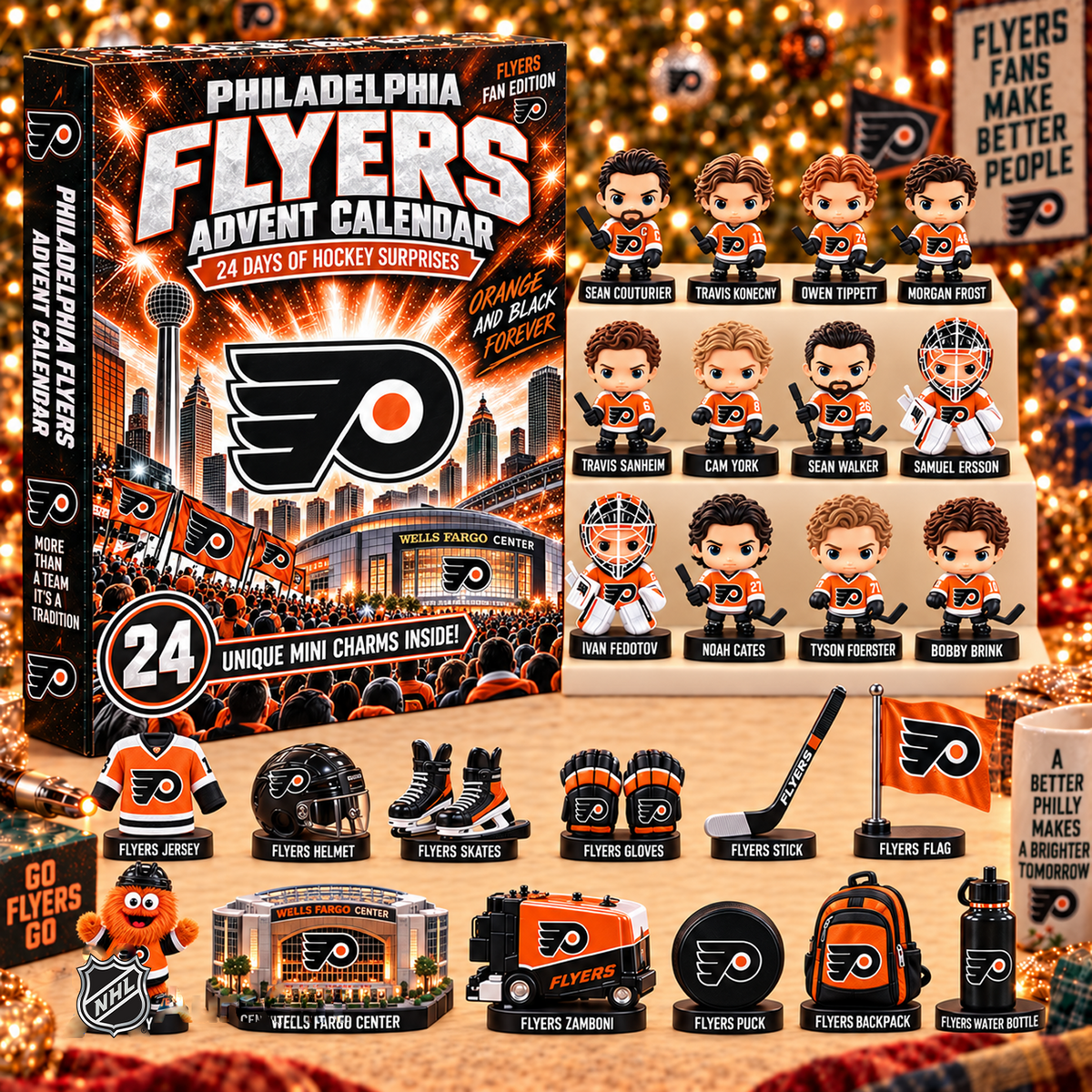 PHI x NHL Game Day Premium Personalized 24 Days Of Advent Calendar
