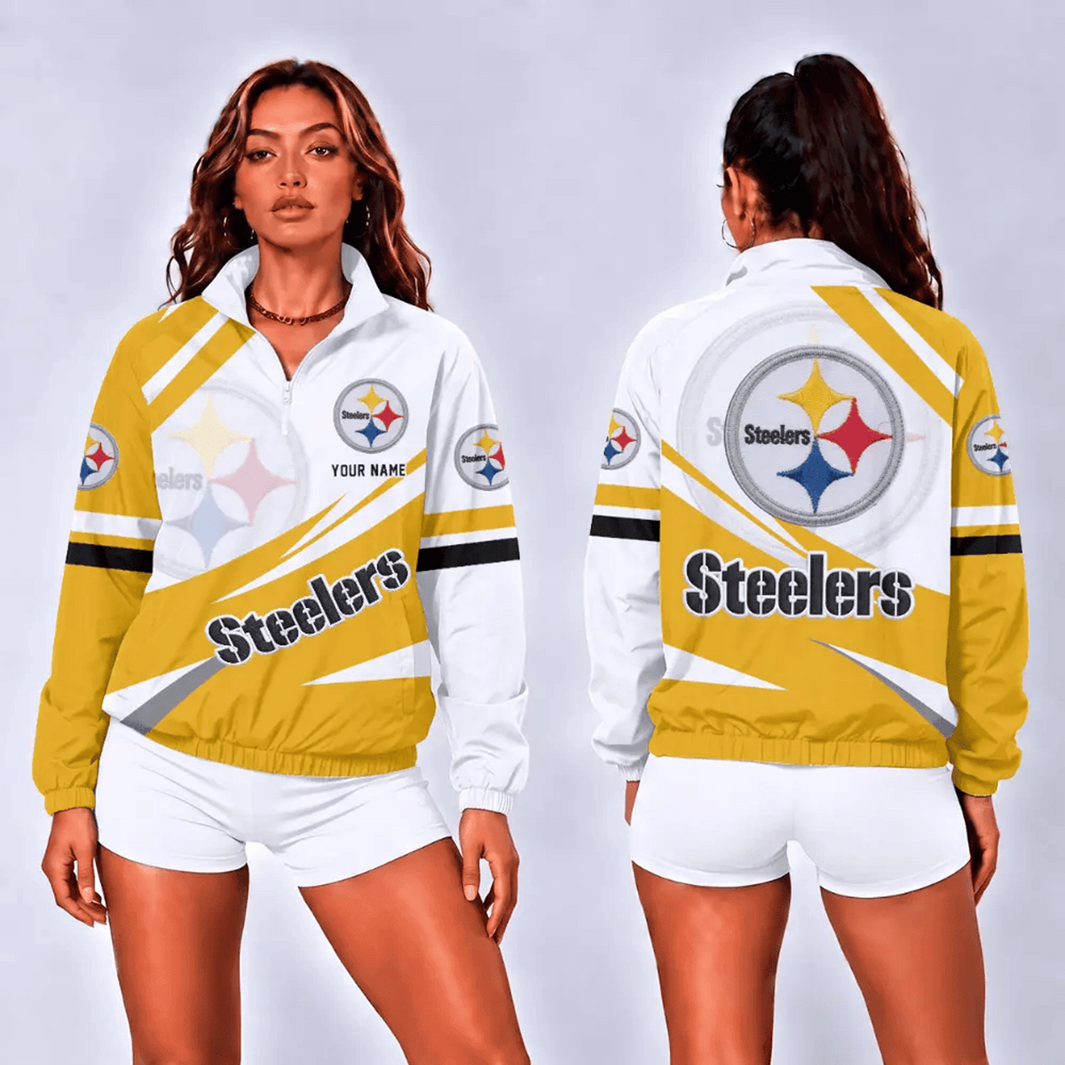 PIT x NFL Retro Colorblock Quarter Zip Jacket