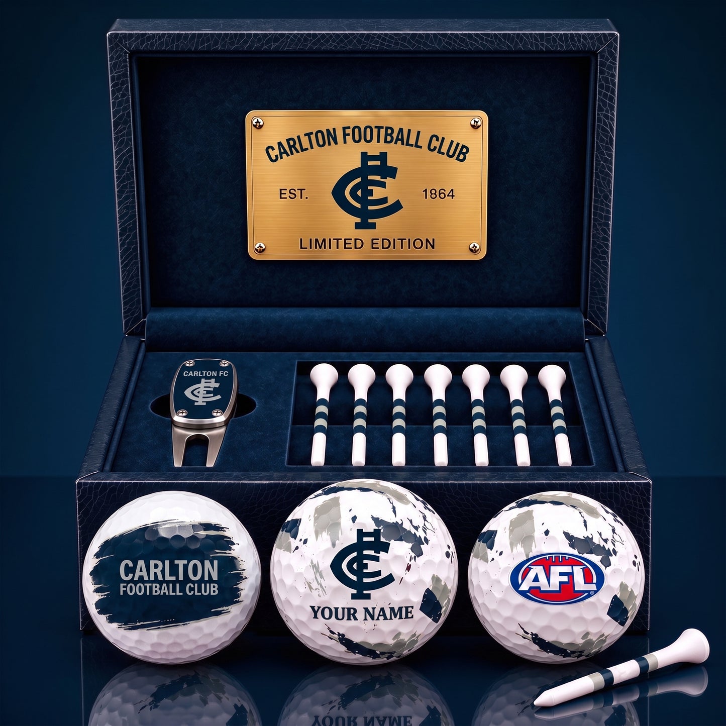 PREMIUM AFL X CFC EXCLUSIVE PERSONALIZED GOLF BALL SET LIMITED EDTION