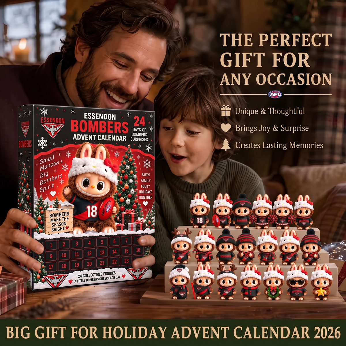 PREMIUM AFL X ESS EXCLUSIVE Labubu Christmas KICKOFF 24 Days Of Advent Calendar Blink Box