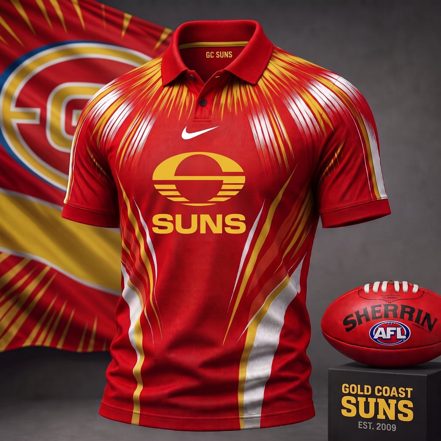 PREMIUM AFL X GCS EXCULISVE COLORFUL POLO SHIRT LIMITED EDITION