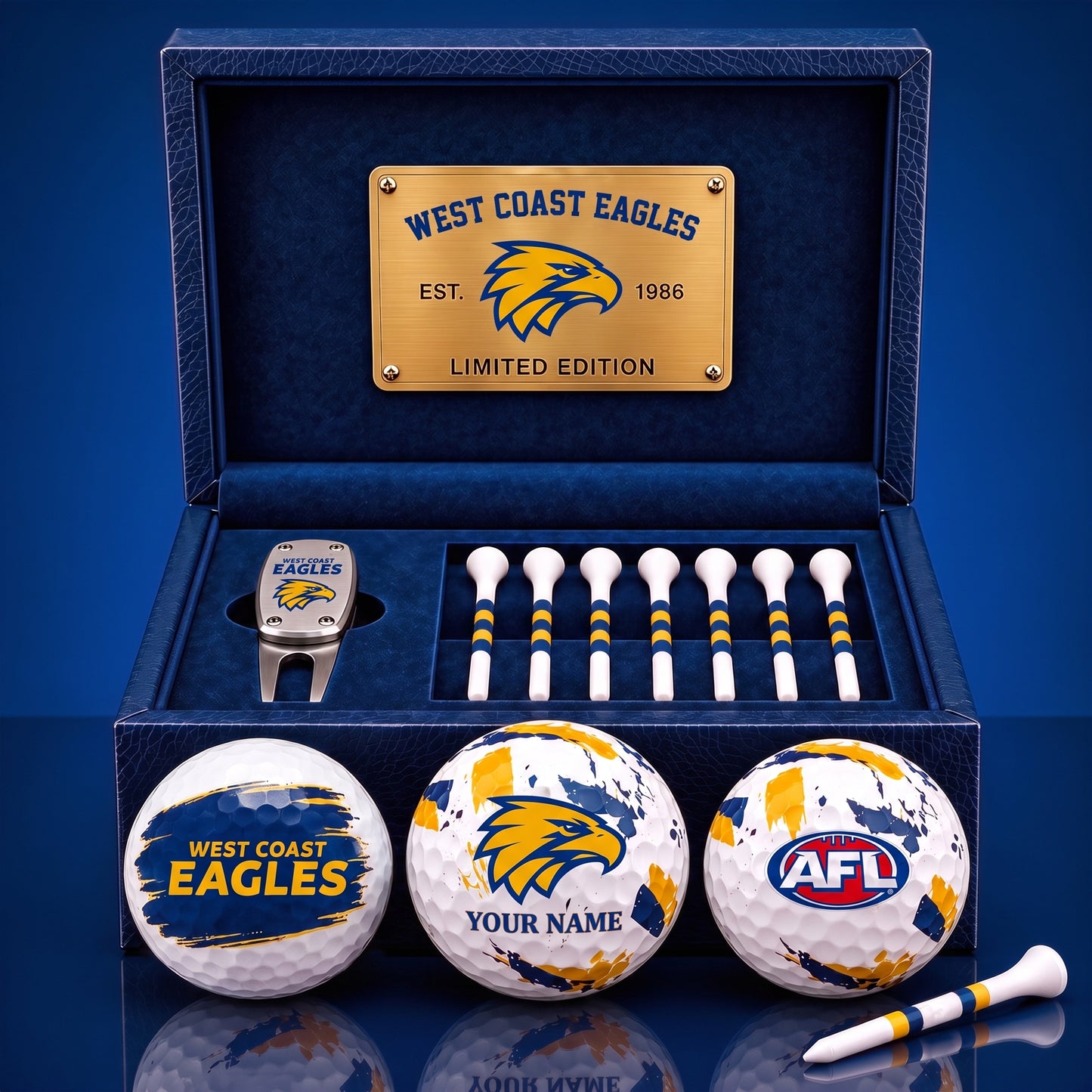 PREMIUM AFL X WCE EXCLUSIVE PERSONALIZED GOLF BALL SET LIMITED EDTION