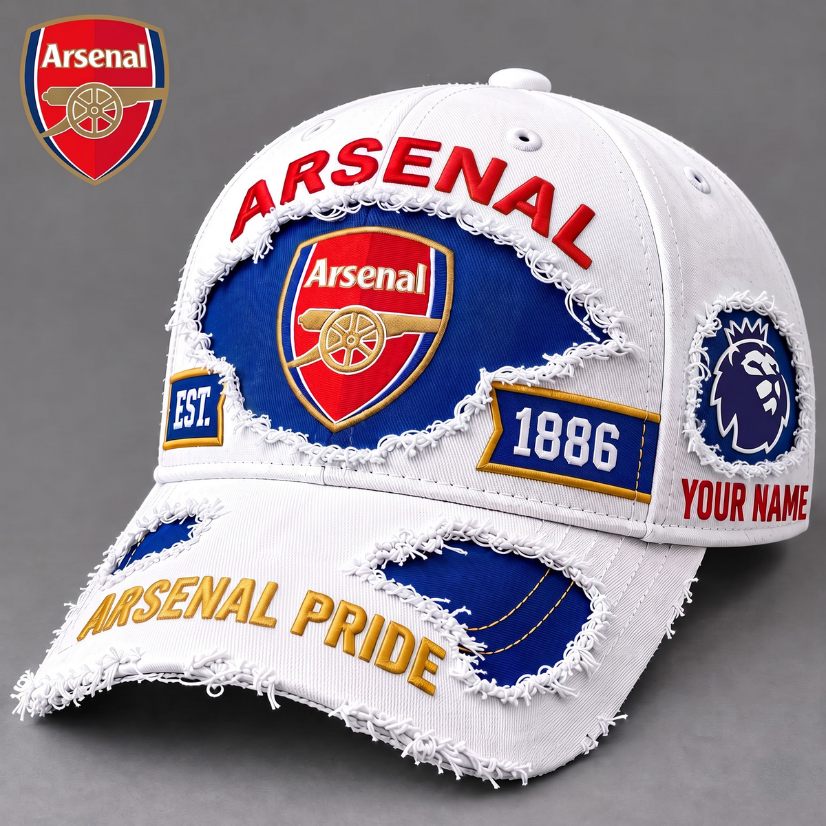PREMIUM EPL X ARS EXCLUSIVE PERSONALIZED CAP FOR GAME DAY