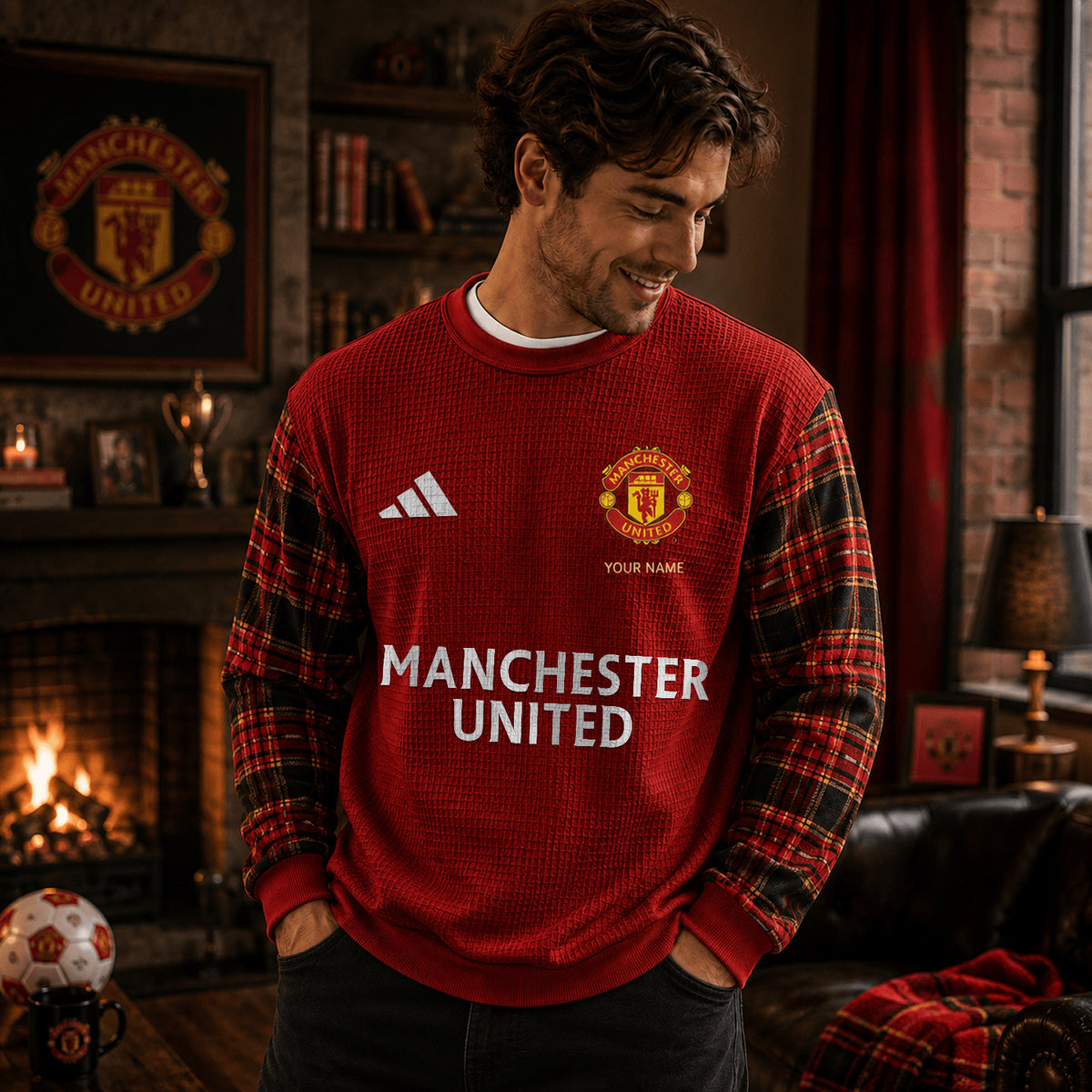 PREMIUM EPL X MU EXCLUSIVE PERSONALIZED CLASSIC SWEATSHIRT LIMITED EDITION