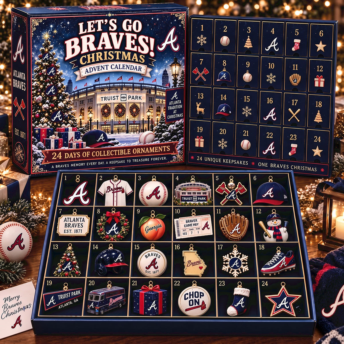 PREMIUM MLB X AB EXCLUSIVE 24 Day Of Advent Calendar Box Personalized Gift For Fan Baseball Limited Edition