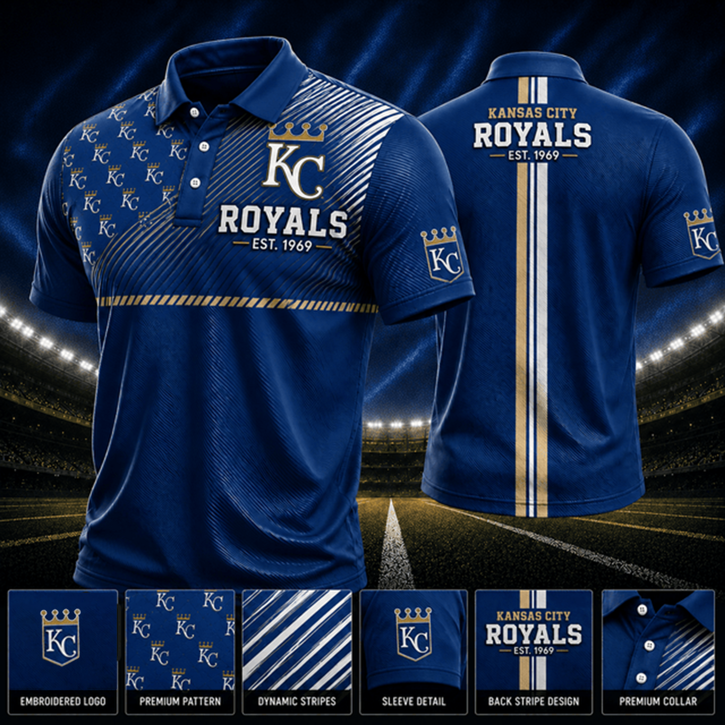 PREMIUM MLB X KCR EXCLUSIVE POLO SHIRT LIMITED EDITION
