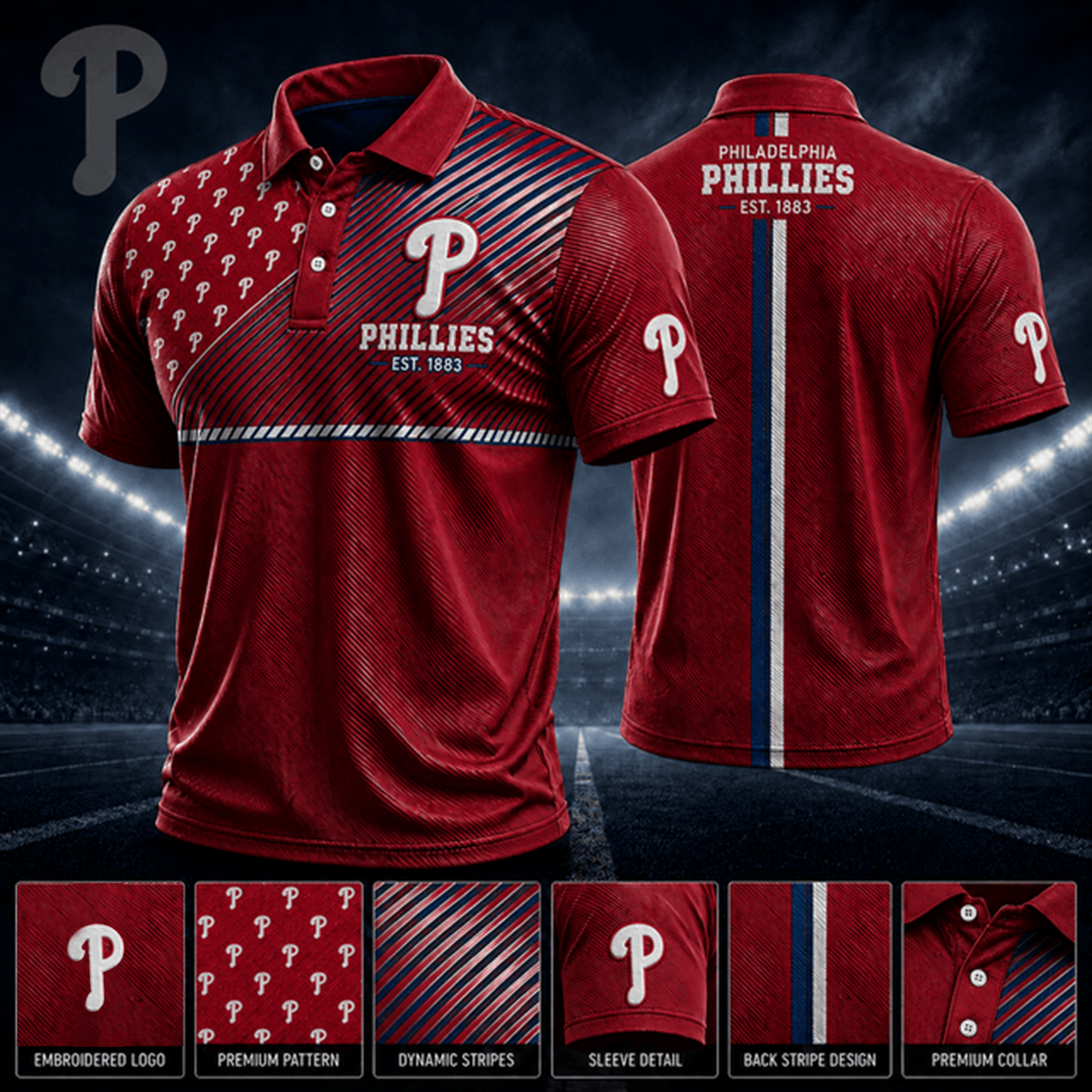 PREMIUM MLB X PHI EXCLUSIVE POLO SHIRT LIMITED EDITION