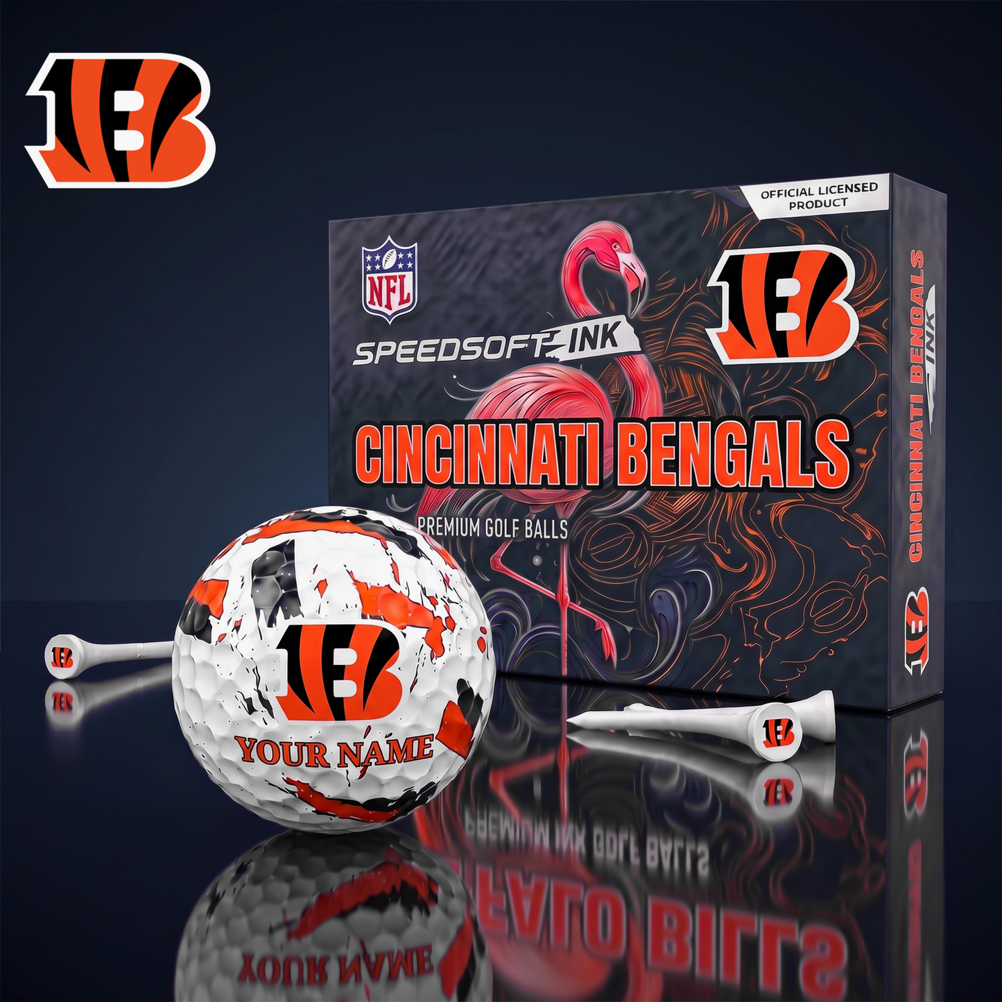 PREMIUM NFL X CIN EXCLUSIVE PERSONALIZED GOLF BALL SET LIMITED EDTION
