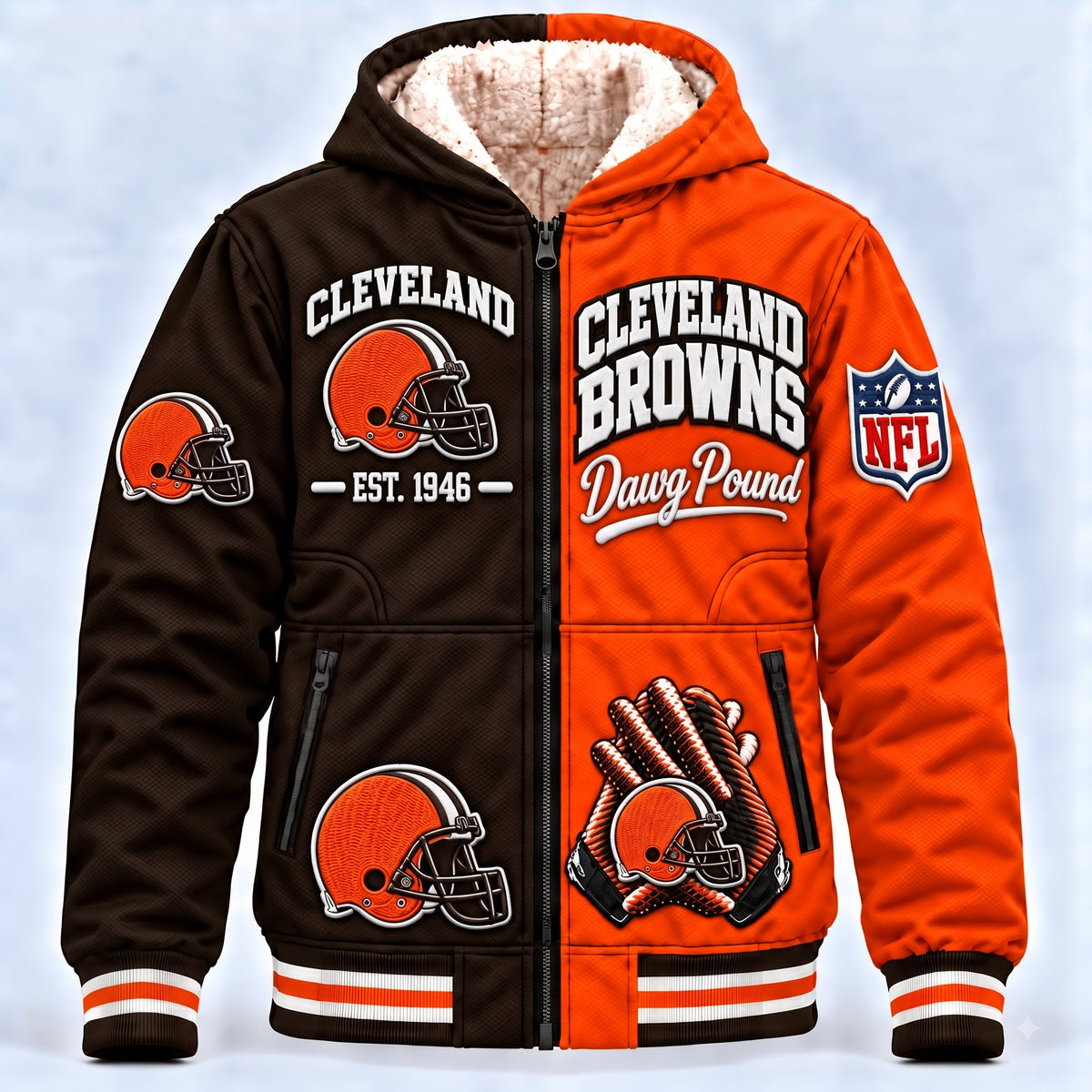 PREMIUM NFL X CLE AURA LUXE FLEECE JACKET LIMITED EDITION