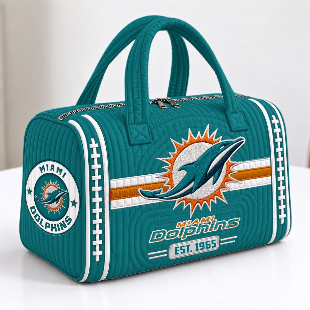 PREMIUM NFL X MIA EXCLUSIVE 3D Quilted Luggage Travel Bag LIMITED EDITION