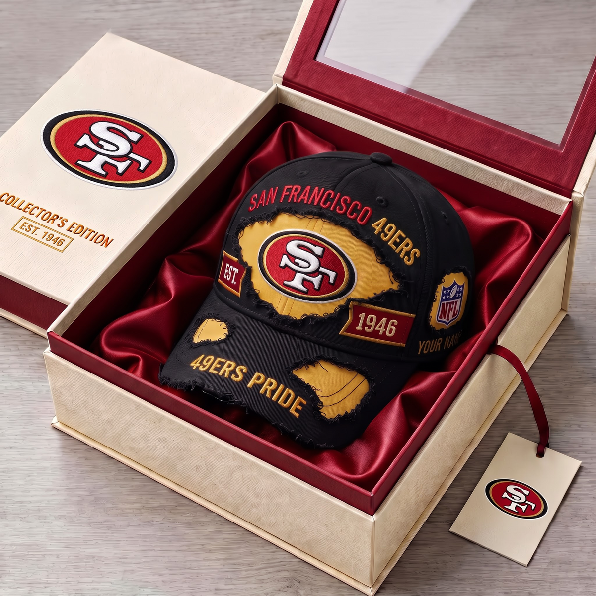 PREMIUM NFL X SF DELUXE CUSTOME NAME CLASSIC CAP LIMTED EDITION