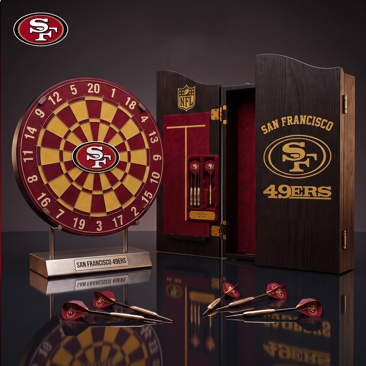 PREMIUM NFL X SF EXCLUSIVE Dartboard GAME Set LIMITED EDITION