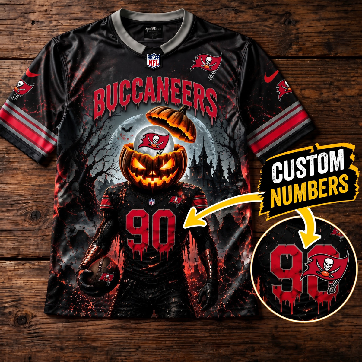 PREMIUM NFL X TBB EXCLUSIVE SPOOKY NIGHT V-Neck Shirt Limited 2026