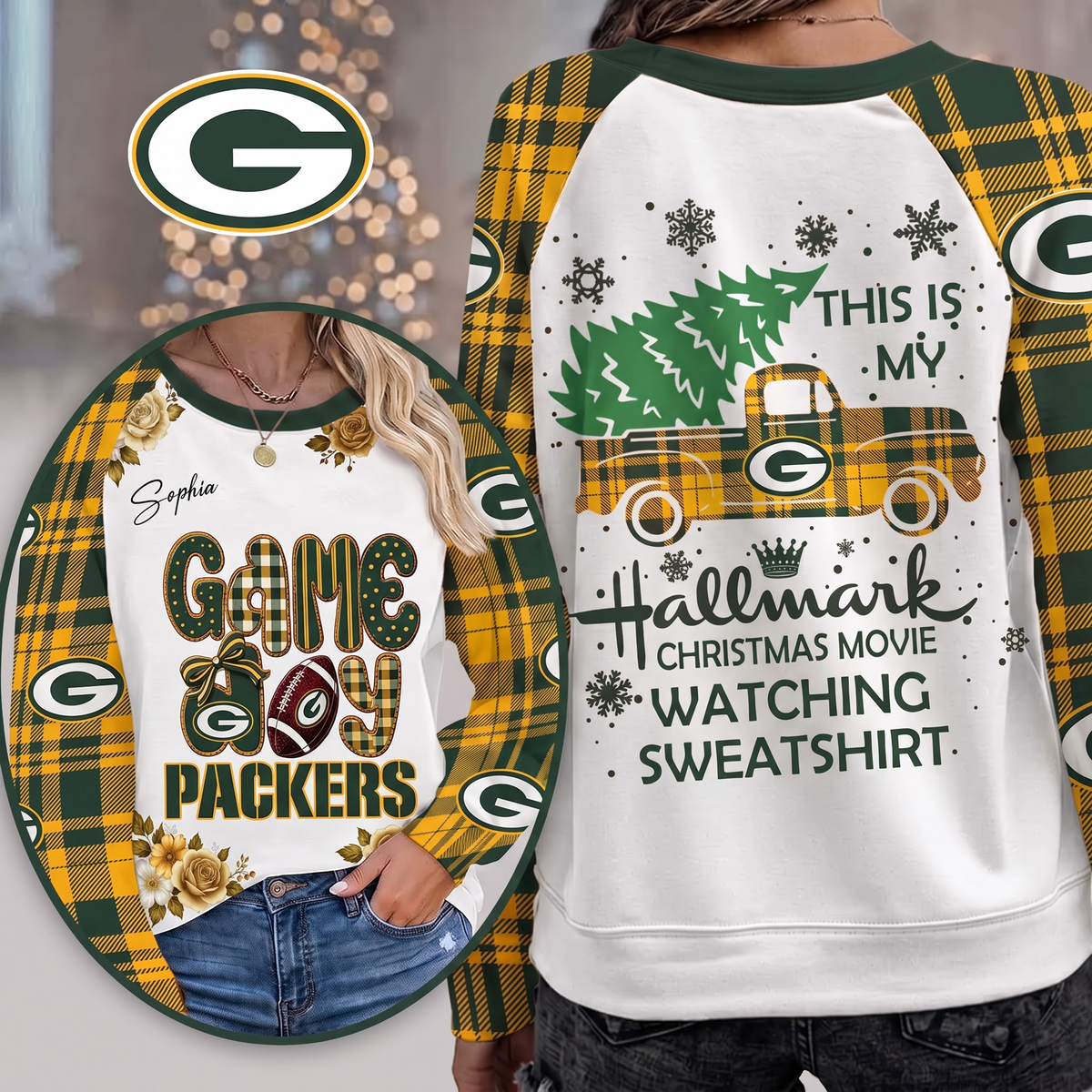 PREMIUM NFL x GBP EXCLUSIVE PERSONALIZED Cozy Round Neck Raglan Sleeve Sweatshirt