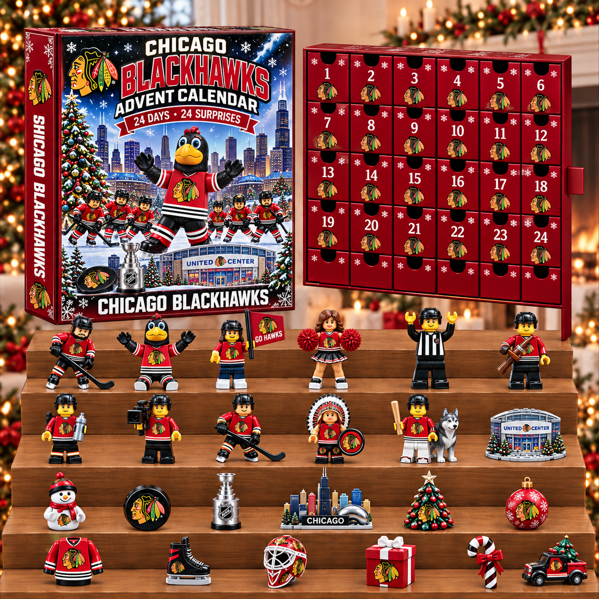 PREMIUM NHL X CHI 24-Day Game Day Surprise Countdown V3 Advent Calendar