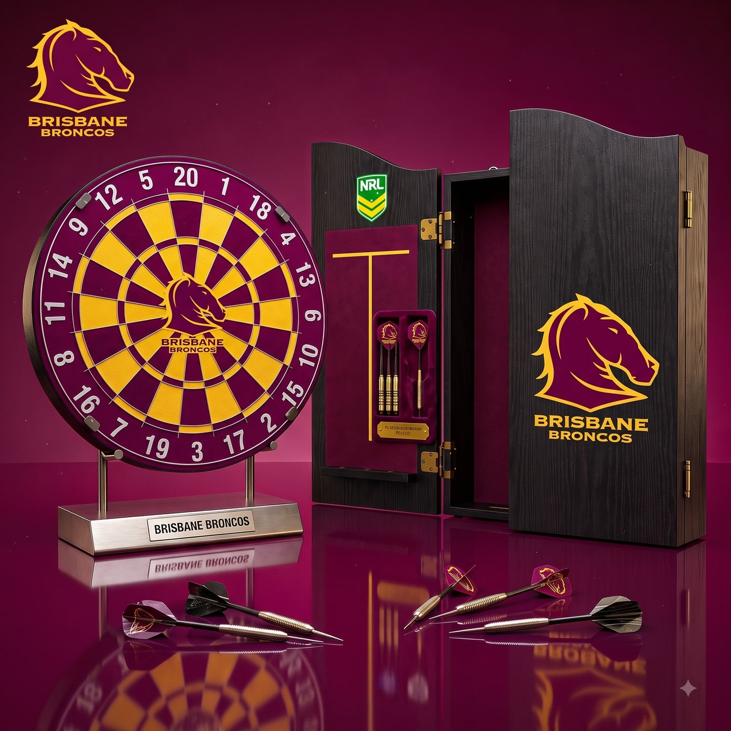 PREMIUM NRL X BB EXCLUSIVE Dartboard GAME Set LIMITED EDITION