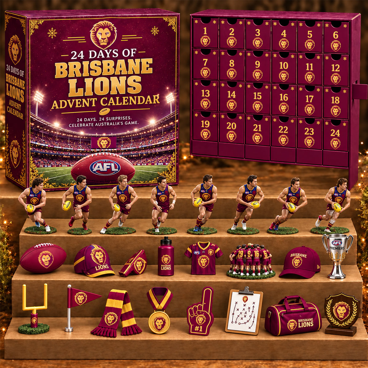 PREMIUM AFL X BL EXCLUSIVE CHAMPIONSHIP JOURNEY Personalized 24 Day For Holiday Advent Calendar Blind Box NDT NHM 280926