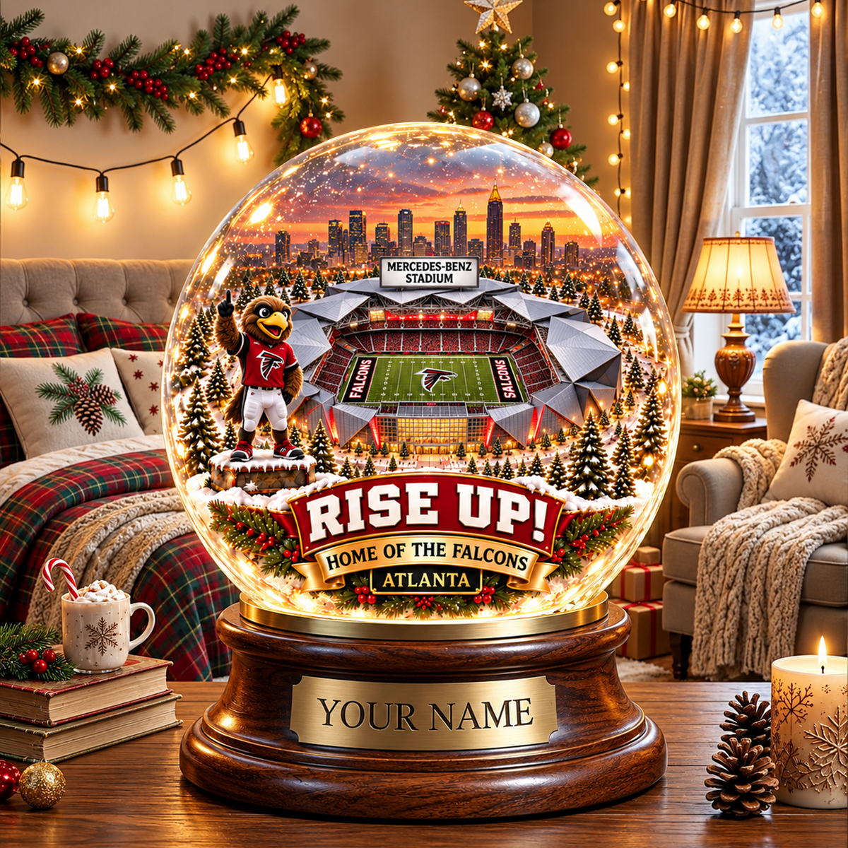 PREMIUM NFL X AF DELUXE PERSONALIZED Crystal Ball Night Light For FanLIMITED EDITION NDT VHM 031026