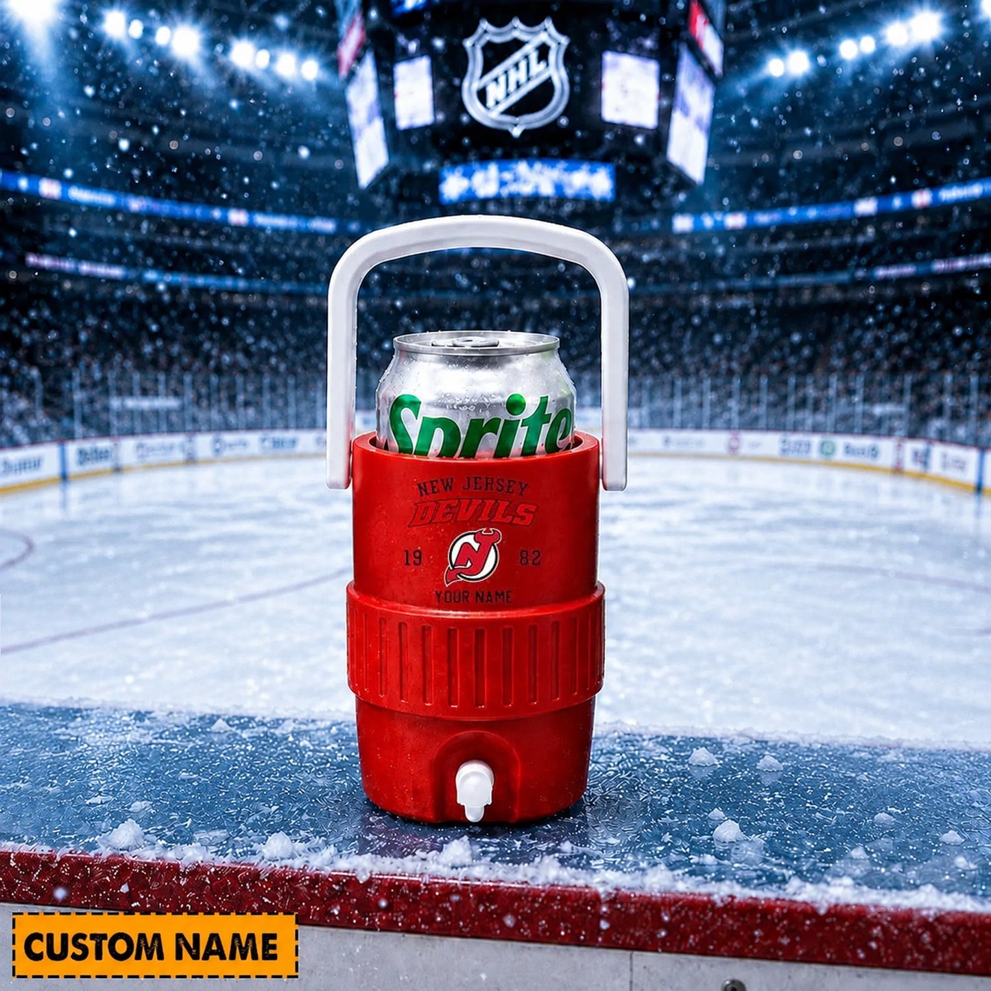 PREMIUM NHL X NJD Retro Mini Cooler Can Holder Custom Name Gifts For Fan NDT NHM 240526