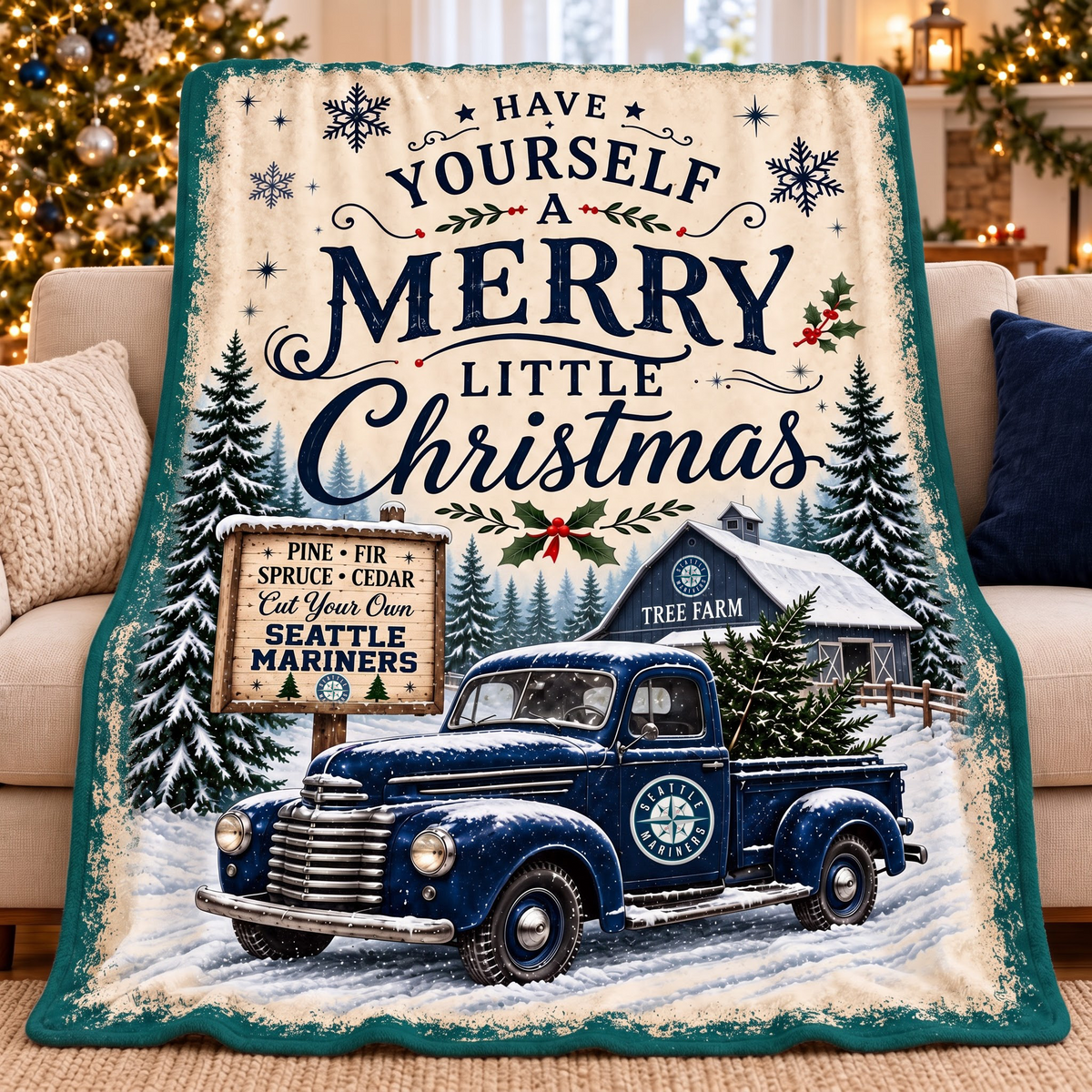 Premium MLB x SEA Tree Farm Blanket