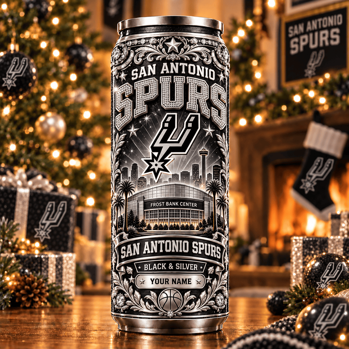 Premium NBA x SAS Personalized Name Can Tumbler