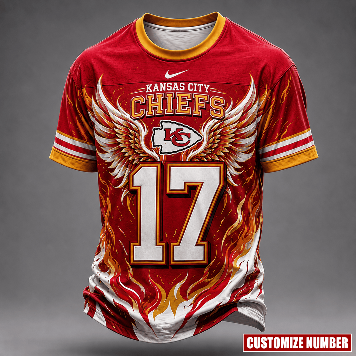 Premium NFL X KCC EXCLUSIVE PERSONALIZED Wings of Fury T-Shirt LIMITED EDITION