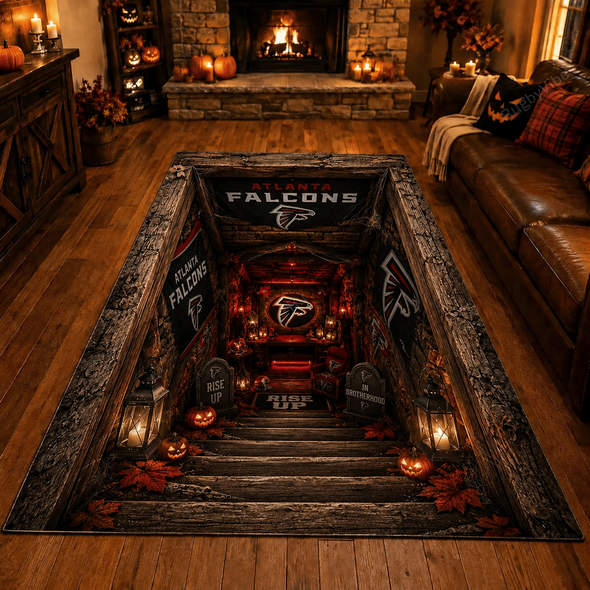 Premium NFL x ATL Halloween Rug