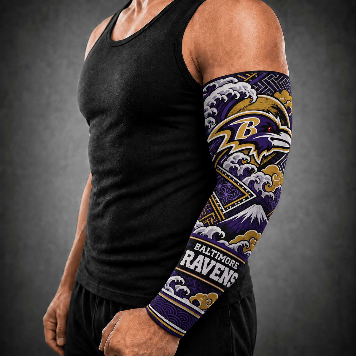 Premium NFL x BAL Japan Personalized Name Arm Sleeve