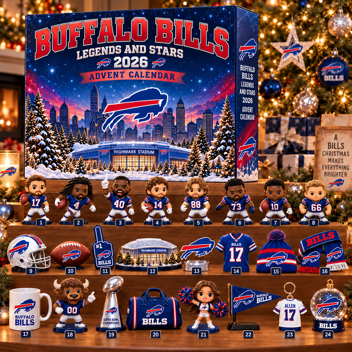 Premium NFL x BUF Christmas Stadium Advent Calendar